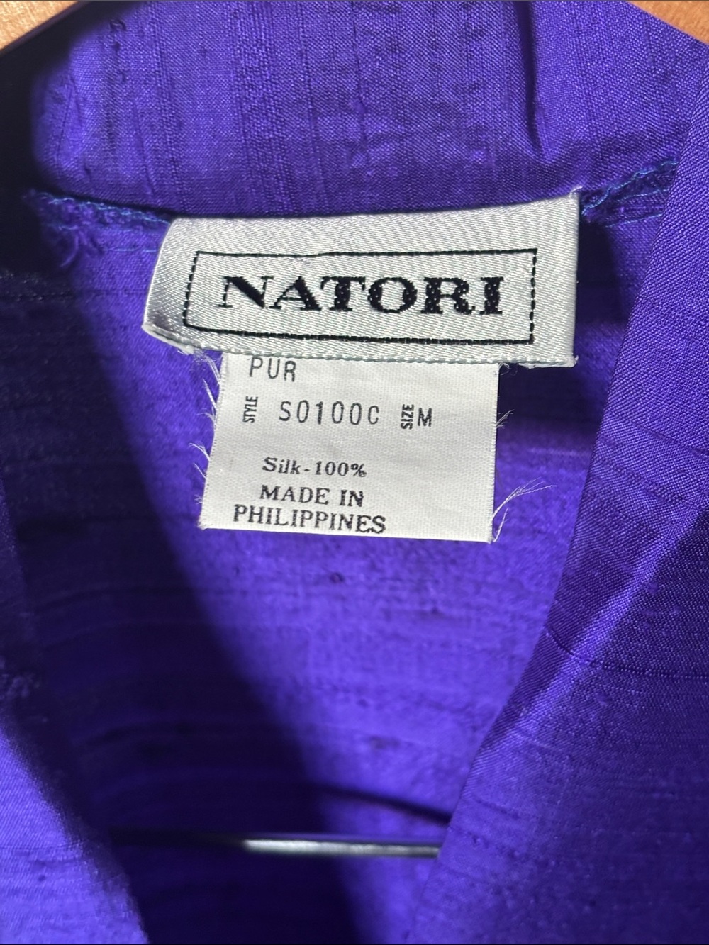 Vintage Natori 100% Silk Floral Embroidered Robe Coverup Coat - Picture 6 of 10